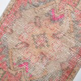 1x3 turkish vintage rug,1x3 doormat,91x43 cm,1.5x2.12 ft