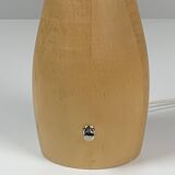 Scandinavian space age teak and opaline table lamp, Sweden