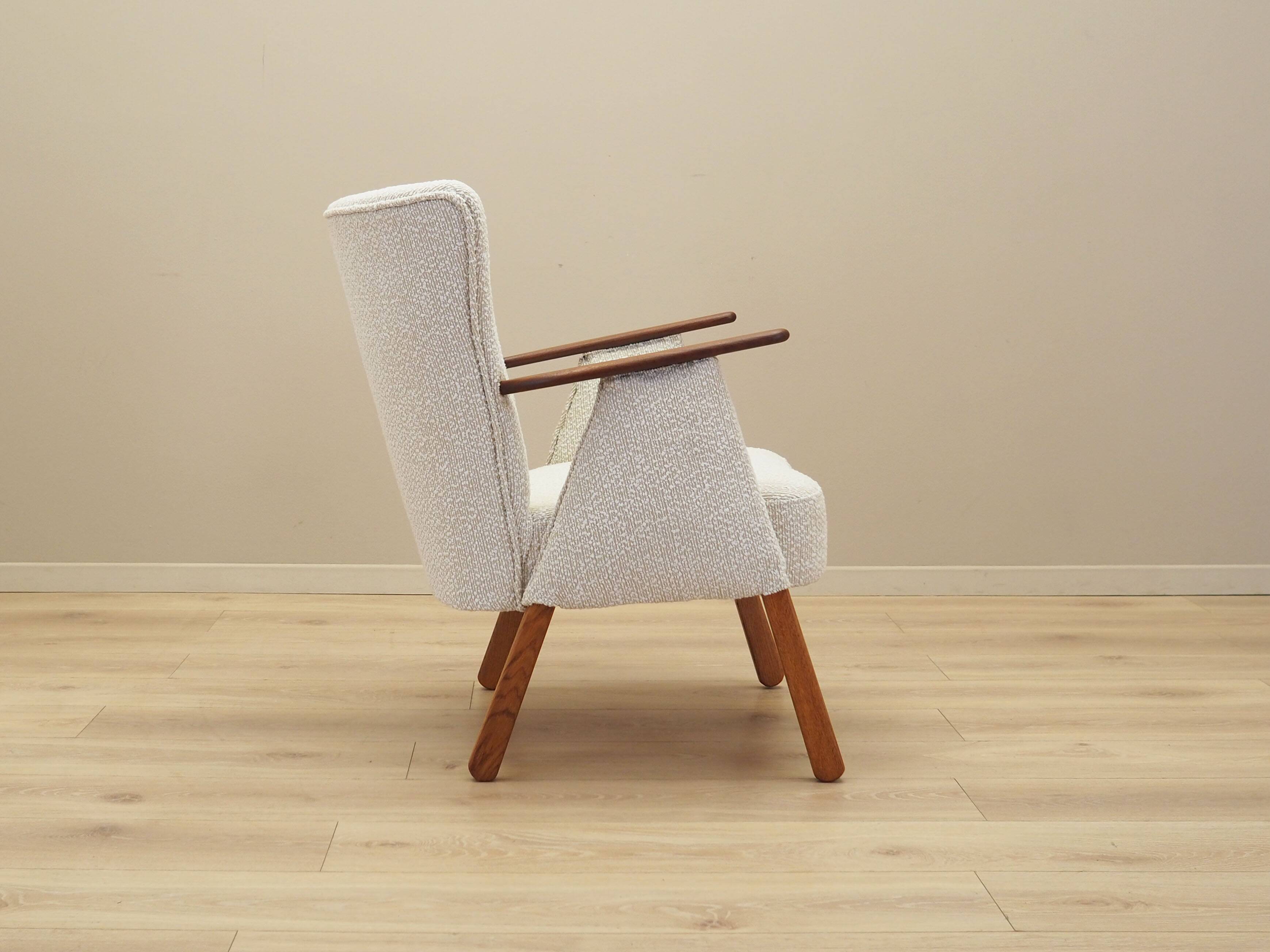 Cream armchair, Danish design, 1970s, production: Denmark