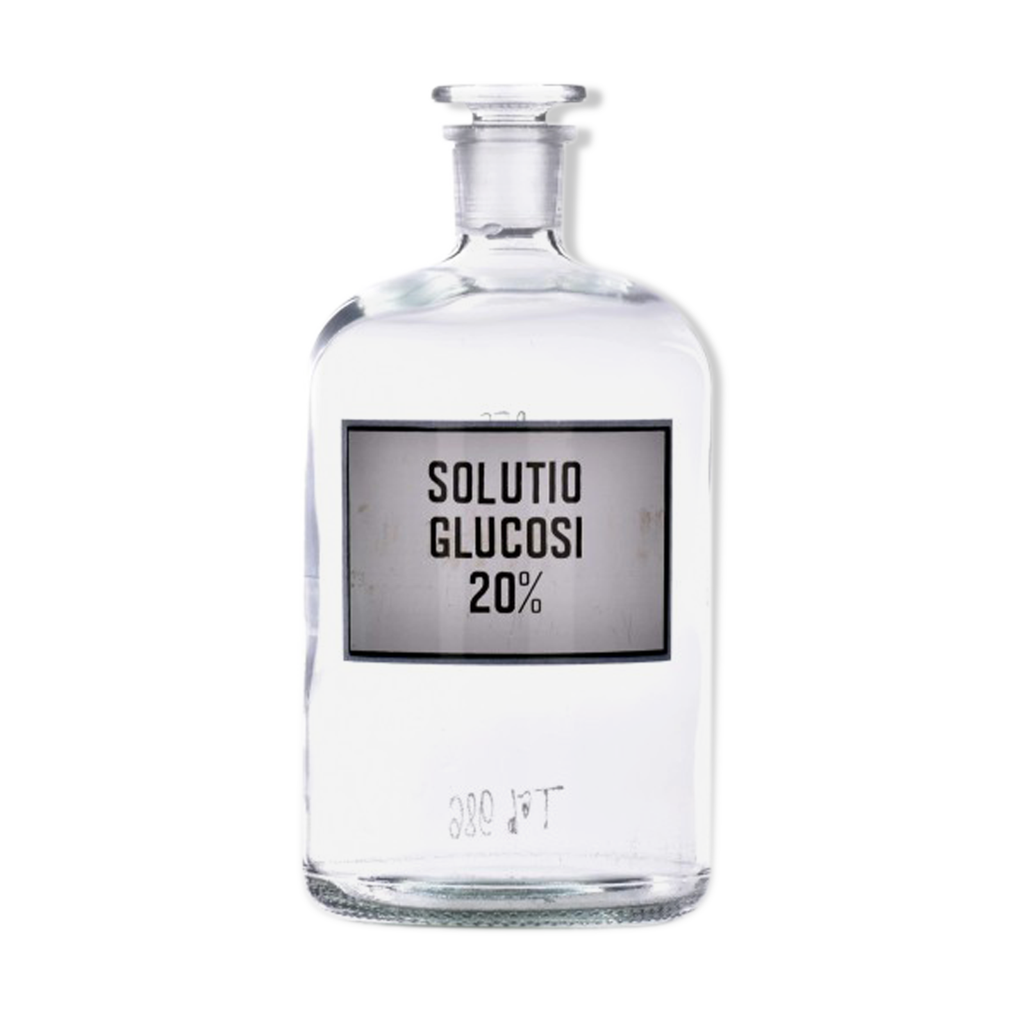 Brocante apothecary bottle 2 ltr with various prints