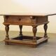 Baroque antique Nordic provincial oak table 1800s rustic farmhouse, rich patina