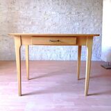 Vintage 1980s solid wood kitchen table or desk