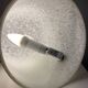 Dome table lamp in white crystal glass Peill and Putzler 1970