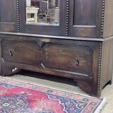 English oak wardrobe from the beginning of the 20th century - Dismantable into 3 parts