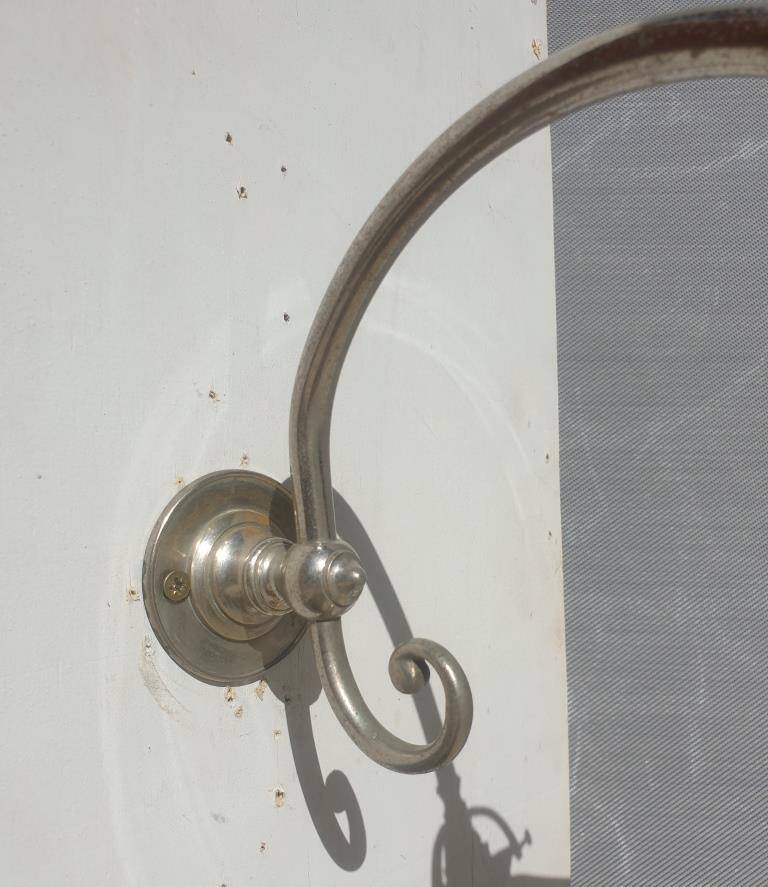 Wall lamp in opaline chrome scrolls Art Deco