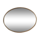 Oval mirror metal patinated pearl art deco