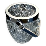 1970s Ice bucket Molded and chiseled glass