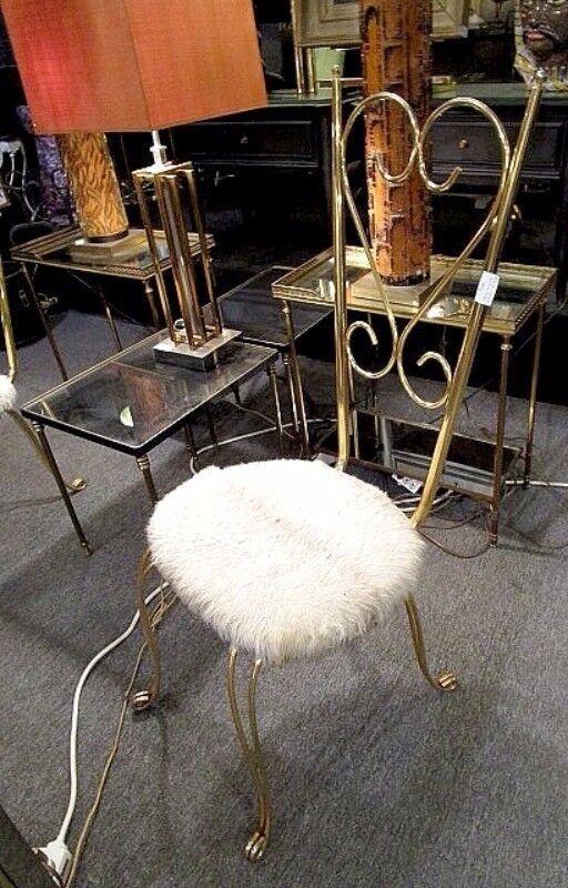 Paire de chaises laiton 1950