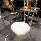 Paire de chaises laiton 1950