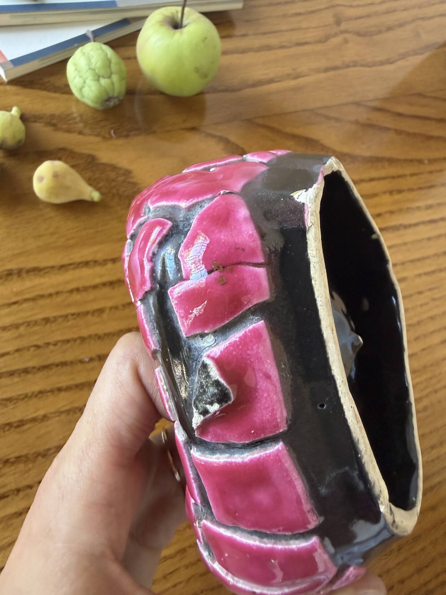 Fatlava style ashtray Vallauris pink