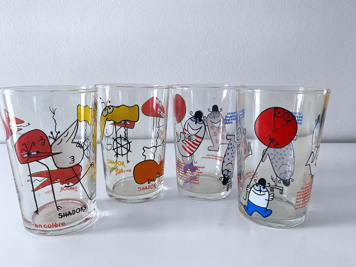 4 collector's glasses The Shadoks