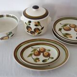 6 Gien Mombasa pattern dinner plates from the 1970s