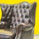 Vintage leather chesterfield wingback armchair (price is for one)