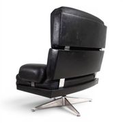 Howard Keith Kohinoor Leather Armchair with Ottoman for HK Furniture, 1970