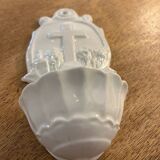 Porcelain holy water font, 19th century.