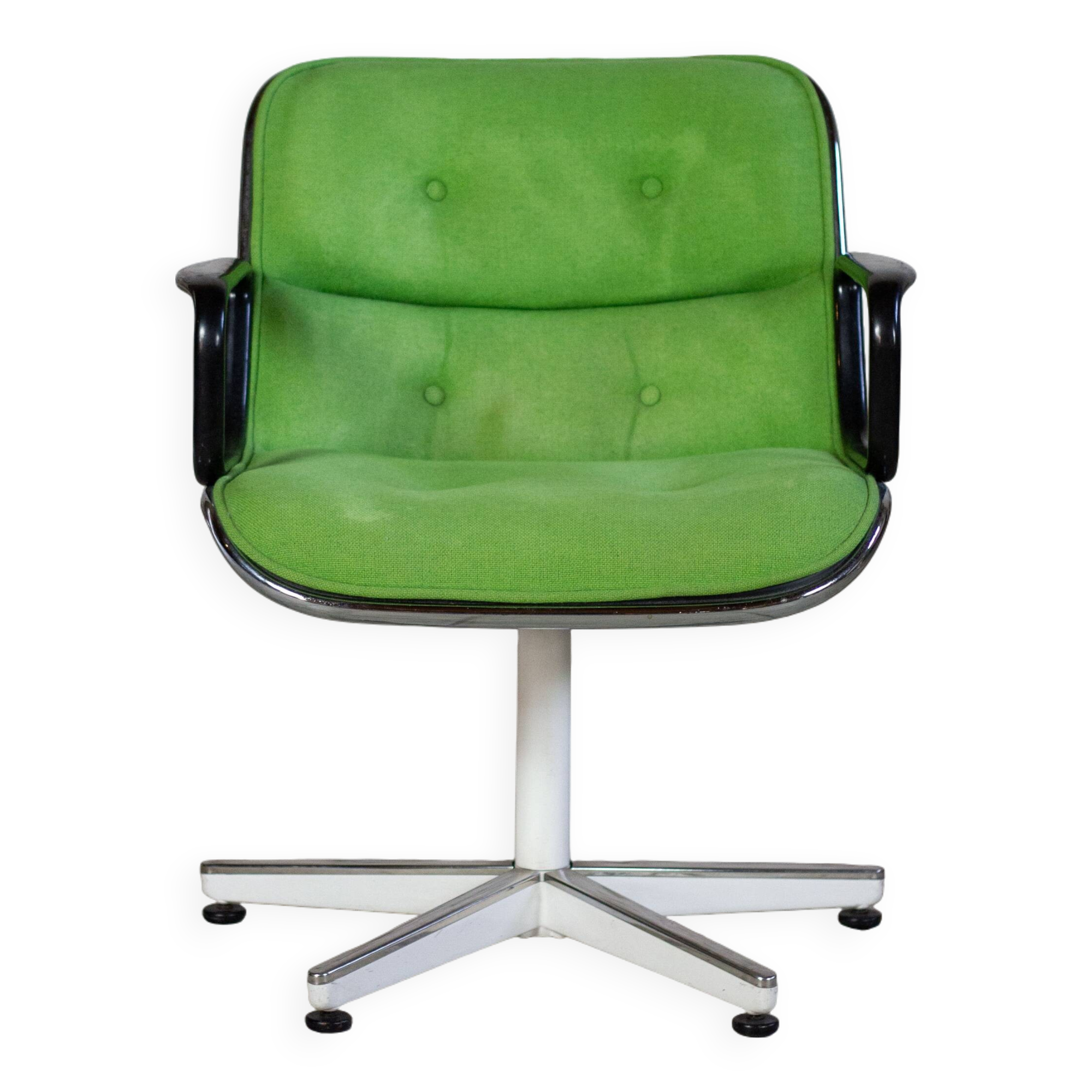 Green executive armchair by Charles Pollock for Knoll, 1960