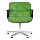 Green executive armchair by Charles Pollock for Knoll, 1960