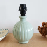 Pied de lampe, ancienne bouteille en verre peint