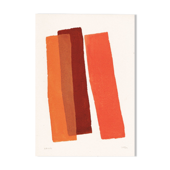 Illustration abstraite - peinture B56 signée Eawy