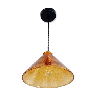 Suspension vintage ambrée