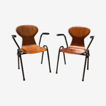Paire de fauteuils hollandais vintage Eromes