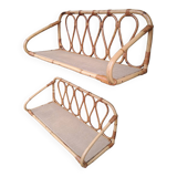 Rattan shelf
