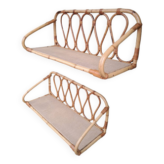 Rattan shelf