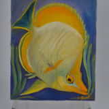 Oil on canvas butterfly fish