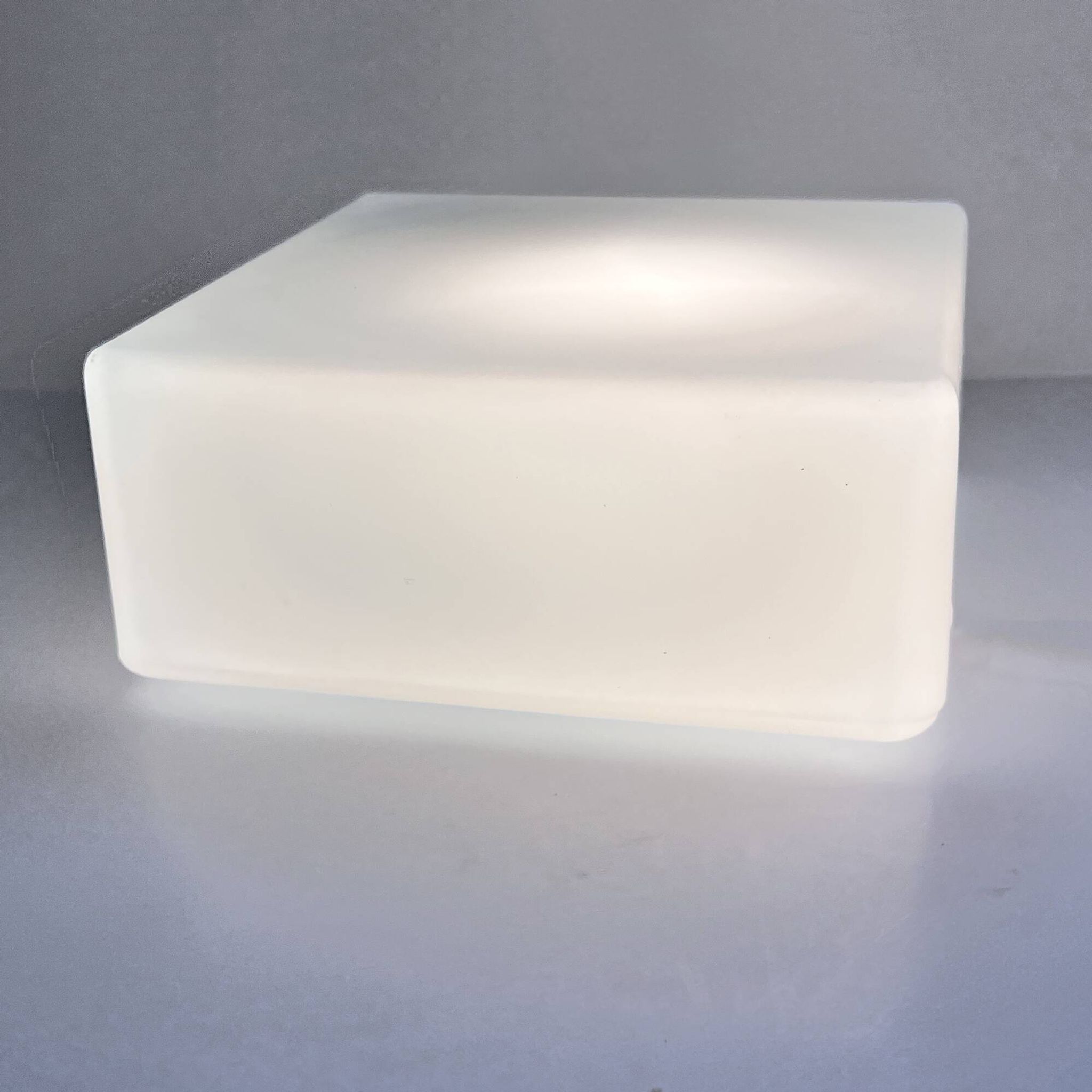 White glass ceiling lamp, RZB Bamberg, Germany, 1970s.