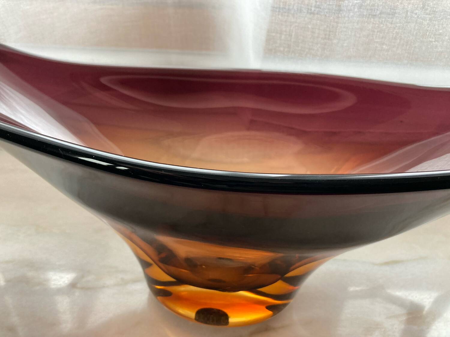 Murano fruit bowl vintage 1960 sommerso