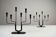 Pair of Six-Candle Candelabras — Gunnar Ander for Ystad-Metall, Sweden, 1960s