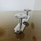 Wall-mounted coat rack in chrome brass, Art Deco, 2 hooks, 1940s 50s