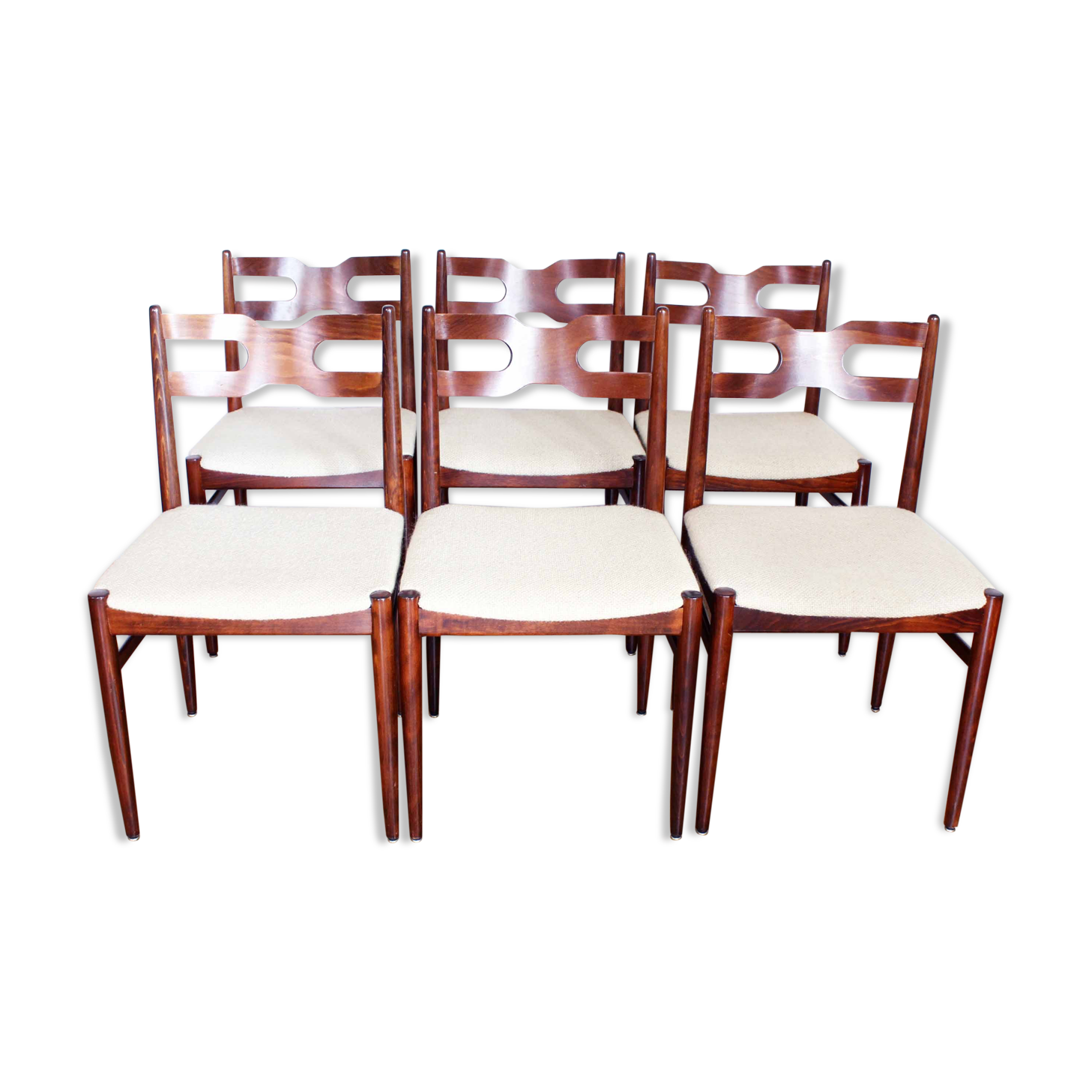 Set of 6 chairs Scandinavian design, 60s