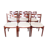 Set of 6 chairs Scandinavian design, 60s