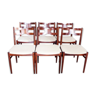 Set of 6 chairs Scandinavian design, 60s