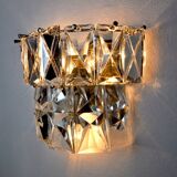 Regency wall lamp by Kinkeldey, 2 levels glass, Germany, 1970