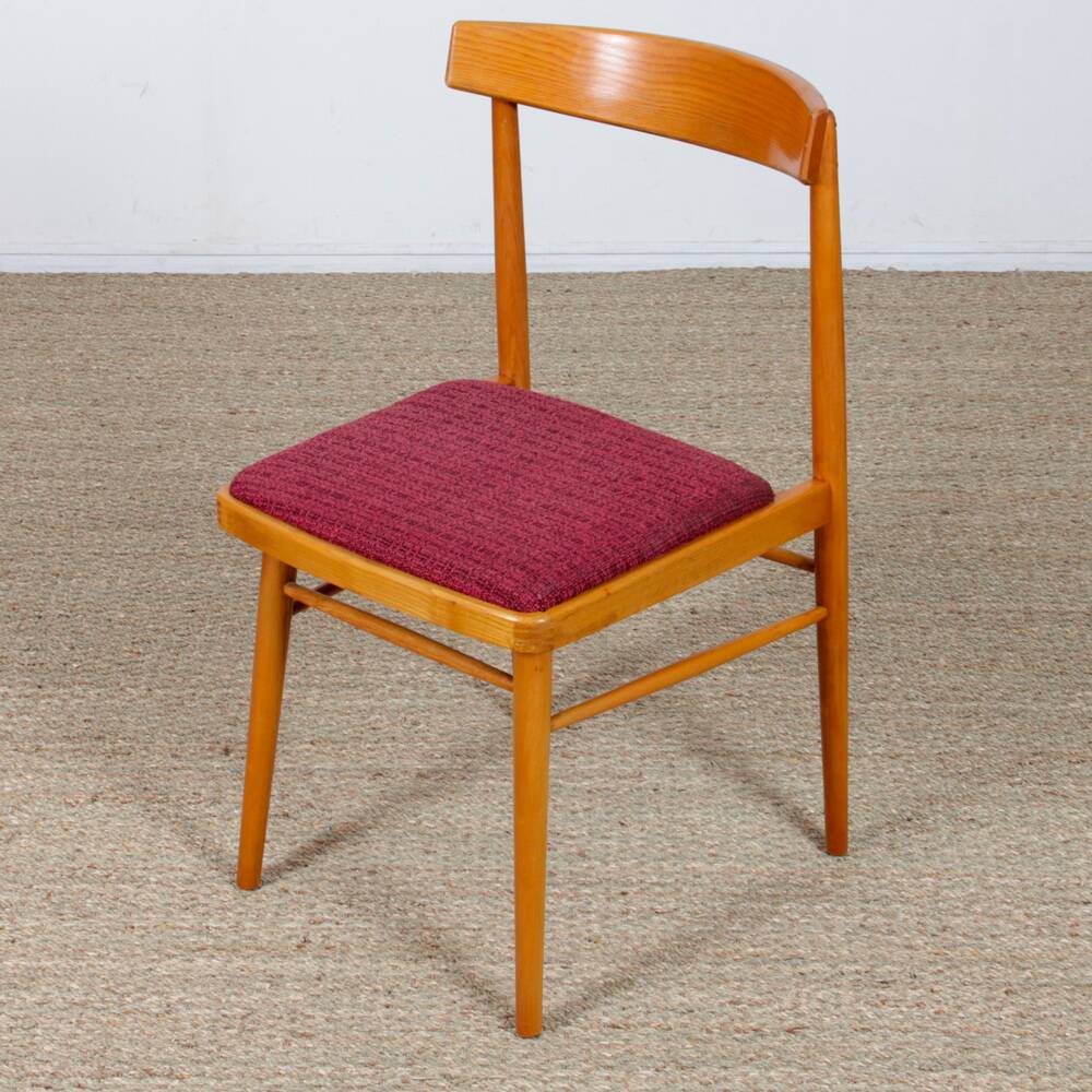 Suite de 4 chaises tchèques produites par Ton, 1970