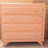 vintage salmon chest of drawers