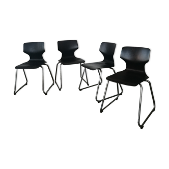 Set 4 Pagholz chairs edited by Flototto
