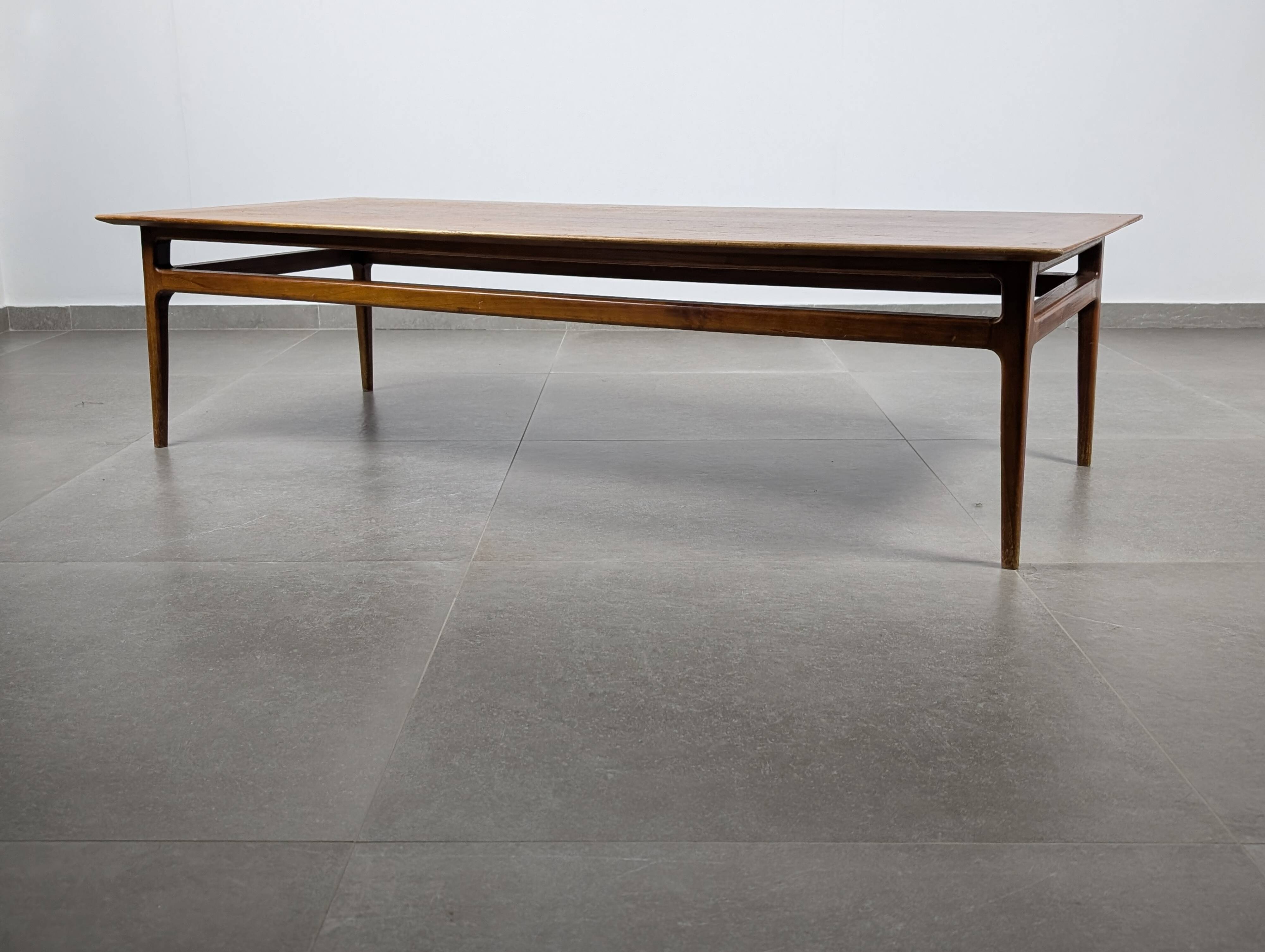 Scandinavian Modern Large Danish Teak Coffee Table 1950s