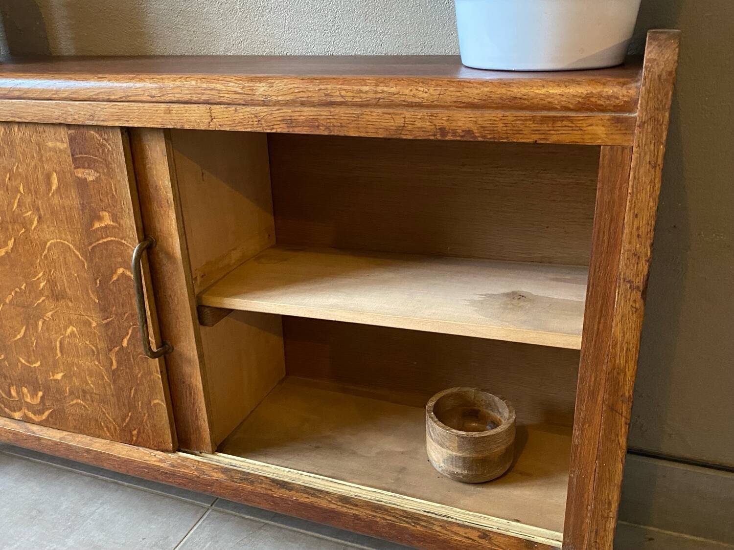 Small vintage wooden storage unit