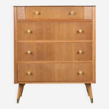 Teak and brass chest of drawers by Austinsuite