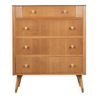 Teak and brass chest of drawers by Austinsuite