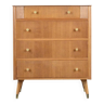 Teak and brass chest of drawers by Austinsuite