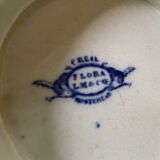 Plate with peedouche Creil & Montereau model Flora liseron