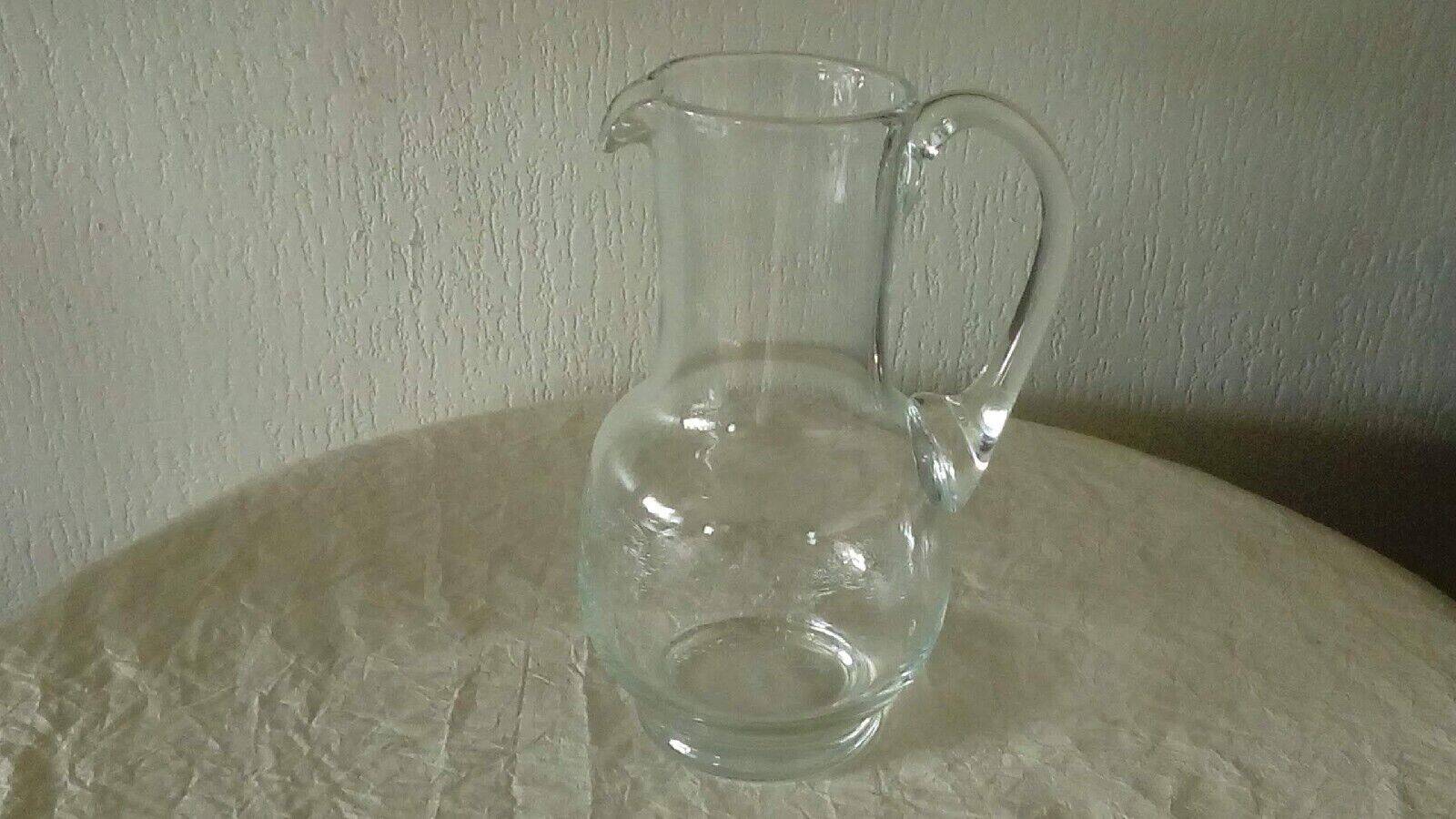 Carafe pichet en cristal decor grave