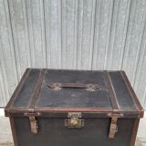 Malle de voyage en cuir époque 1900s