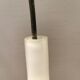 French hanging lamp in milky white glass, model Gin Fizz, produced by SCE.