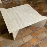 Travertine coffee table