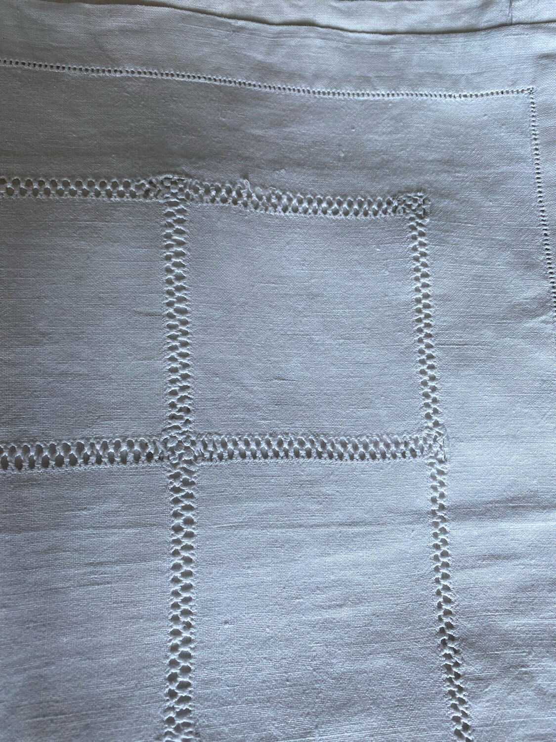 Embroidered linen tablecloth
